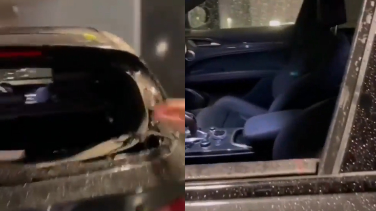 Μεγάλες ζημιές στο αυτοκίνητο του Raikkonen από το χαλάζι